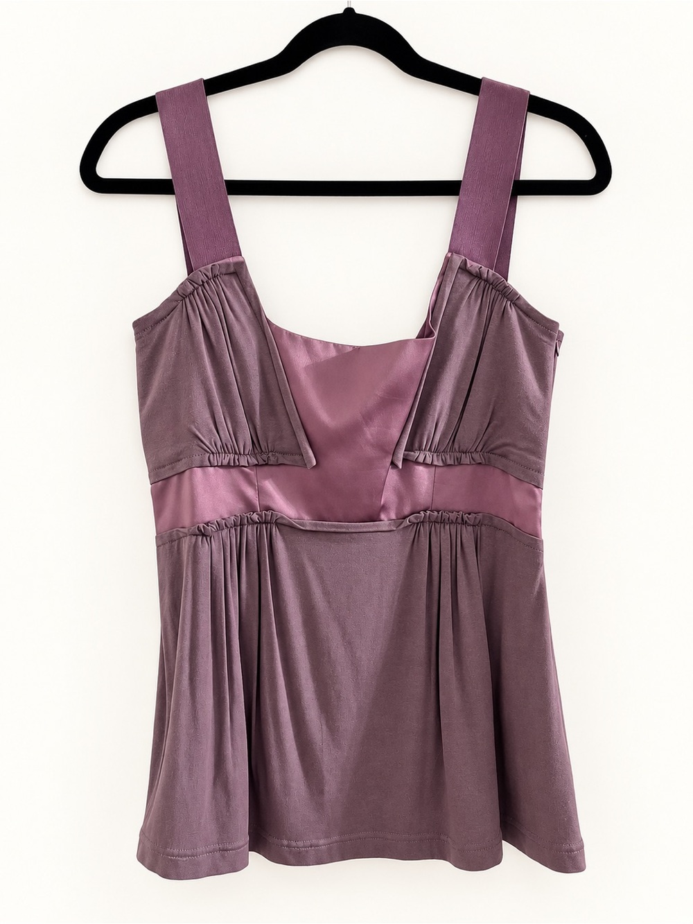 Philosophy di Alberta Ferretti Purple Jersey & Satin Cami Top – NWT – Size 42
